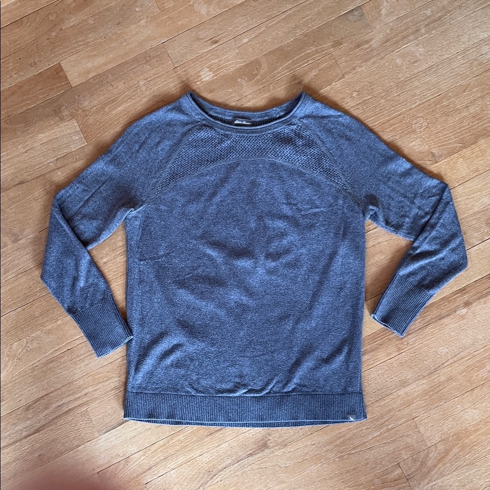 Eddie Bauer Women's Charcoal Crew Neck Sweater